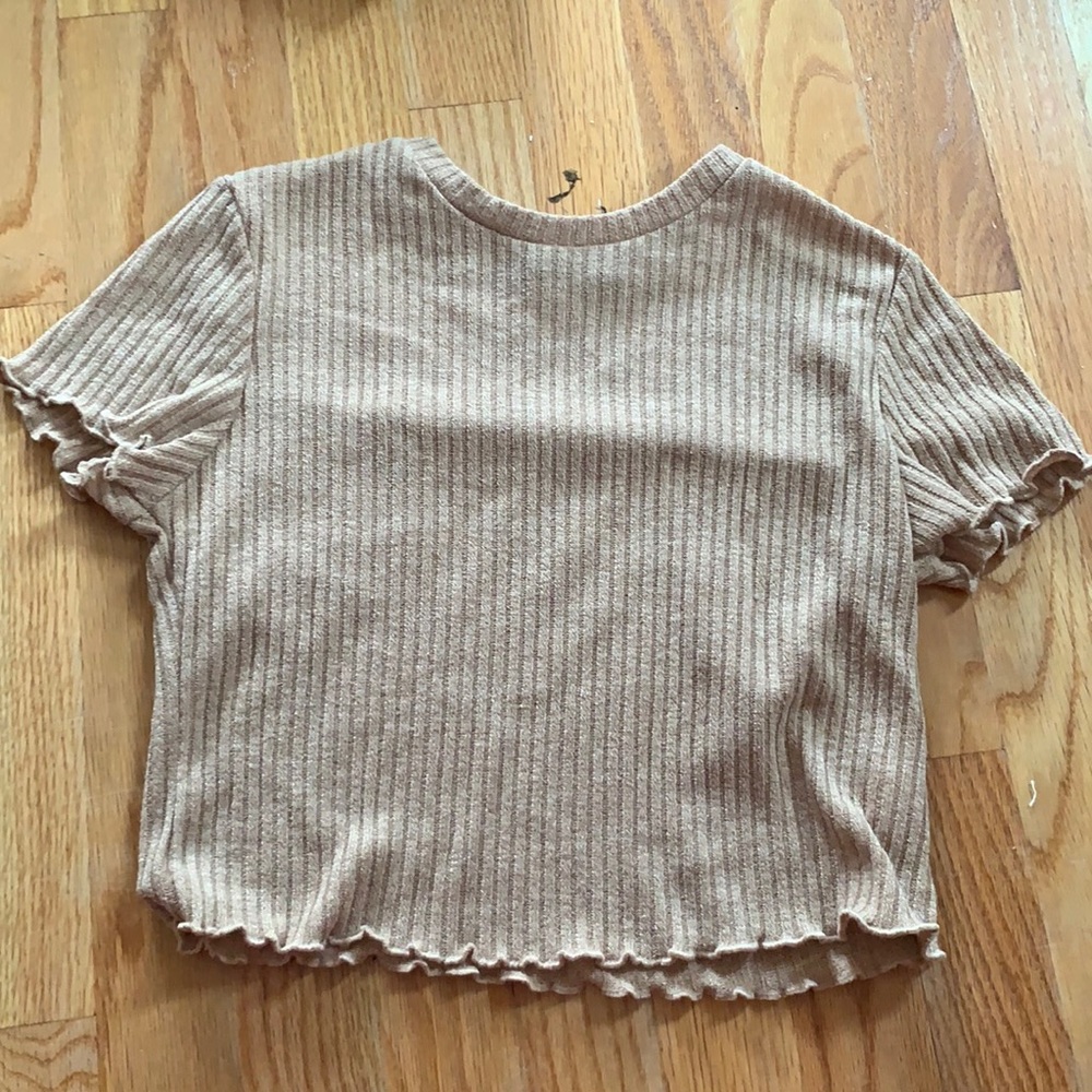 Millennial Pink Cropped and Ribbed Baby Tee